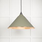 49503TU From The Anvil Hammered Copper Hockley Pendant in Tump Hammered Copper