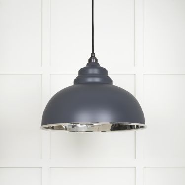 Click Here To Enlarge This Photo Of 49505SL From The Anvil Smooth Nickel Harborne Pendant in Slate Smooth Nickel