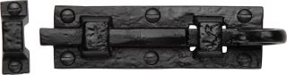 TC158 102 M.Marcus The Tudor Collection Door Bolt Straight 4" Black Iron