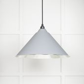 49506BI From The Anvil Smooth Nickel Hockley Pendant in Birch Smooth Nickel