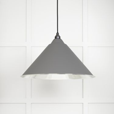 Click Here To Enlarge This Photo Of 49506BL From The Anvil Smooth Nickel Hockley Pendant in Bluff Smooth Nickel