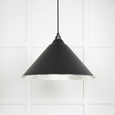 Click Here To Enlarge This Photo Of 49506EB From The Anvil Smooth Nickel Hockley Pendant in Elan Black Smooth Nickel