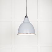 49507BI From The Anvil White Gloss Brindley Pendant in Birch Accent