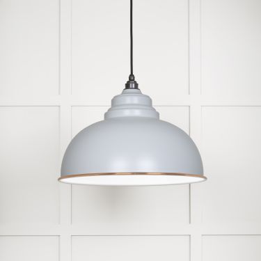Click Here To Enlarge This Photo Of 49508BI From The Anvil White Gloss Harborne Pendant in Birch Accent