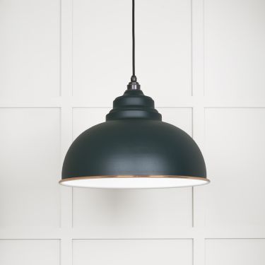 Click Here To Enlarge This Photo Of 49508DI From The Anvil White Gloss Harborne Pendant in Dingle Accent