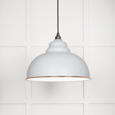 Click Here To Enlarge This Photo Of 49508F From The Anvil White Gloss Harborne Pendant in Flock Accent