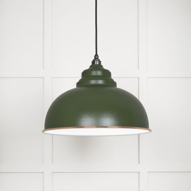 Click Here To Enlarge This Photo Of 49508H From The Anvil White Gloss Harborne Pendant in Heath Accent