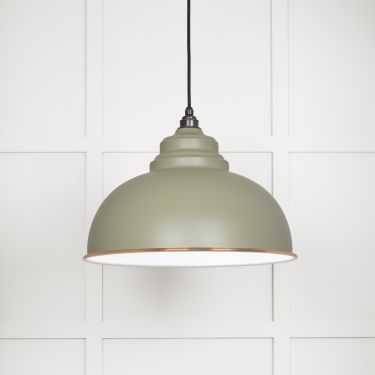 Click Here To Enlarge This Photo Of 49508TU From The Anvil White Gloss Harborne Pendant in Tump Accent