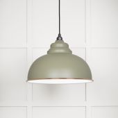 49508TU From The Anvil White Gloss Harborne Pendant in Tump Accent