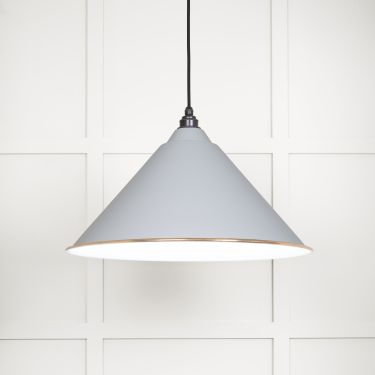 Click Here To Enlarge This Photo Of 49510BI From The Anvil White Gloss Hockley Pendant in Birch Accent