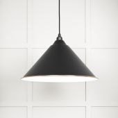 49510EB From The Anvil White Gloss Hockley Pendant in Elan Black Accent