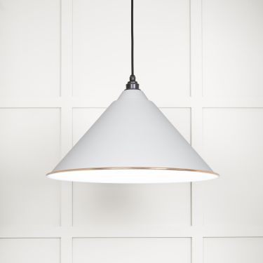 Click Here To Enlarge This Photo Of 49510F From The Anvil White Gloss Hockley Pendant in Flock Accent