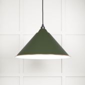 49510H From The Anvil White Gloss Hockley Pendant in Heath Accent