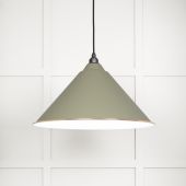49510TU From The Anvil White Gloss Hockley Pendant in Tump Accent