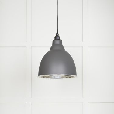 Click Here To Enlarge This Photo Of 49511BL From The Anvil Hammered Nickel Brindley Pendant in Bluff Hammered Nickel
