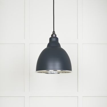 Click Here To Enlarge This Photo Of 49511SO From The Anvil Hammered Nickel Brindley Pendant in Soot Hammered Nickel