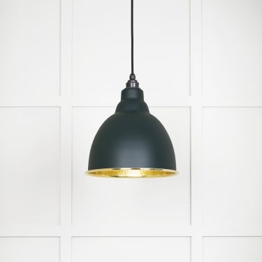Click Here To Enlarge This Photo Of 49517DI From The Anvil Hammered Brass Brindley Pendant in Dingle Hammered Brass