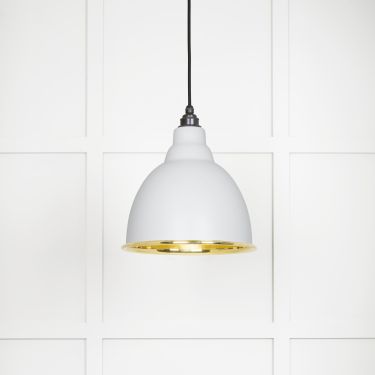 Click Here To Enlarge This Photo Of 49518F From The Anvil Smooth Brass Brindley Pendant in Flock Smooth Brass