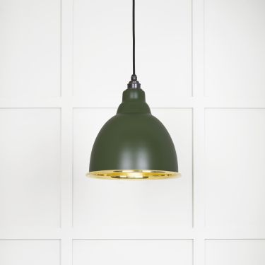 Click Here To Enlarge This Photo Of 49518H From The Anvil Smooth Brass Brindley Pendant in Heath Smooth Brass