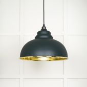 49521DI From The Anvil Hammered Brass Harborne Pendant in Dingle Hammered Brass