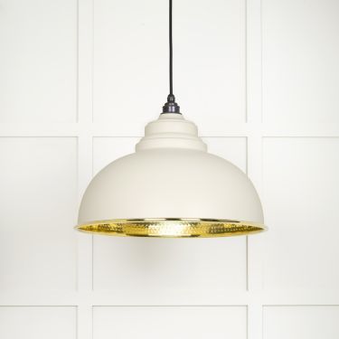 Click Here To Enlarge This Photo Of 49521TE From The Anvil Hammered Brass Harborne Pendant in Teasel Hammered Brass