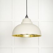 49521TE From The Anvil Hammered Brass Harborne Pendant in Teasel Hammered Brass