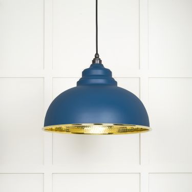 Click Here To Enlarge This Photo Of 49521U From The Anvil Hammered Brass Harborne Pendant in Upstream Hammered Brass