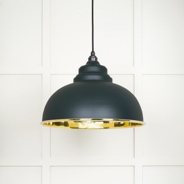 Click Here To Enlarge This Photo Of 49522DI From The Anvil Smooth Brass Harborne Pendant in Dingle Smooth Brass