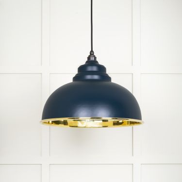 Click Here To Enlarge This Photo Of 49522DU From The Anvil Smooth Brass Harborne Pendant in Dusk Smooth Brass