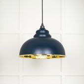 49522DU From The Anvil Smooth Brass Harborne Pendant in Dusk Smooth Brass