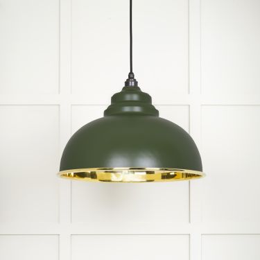 Click Here To Enlarge This Photo Of 49522H From The Anvil Smooth Brass Harborne Pendant in Heath Smooth Brass