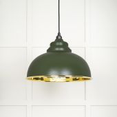 49522H From The Anvil Smooth Brass Harborne Pendant in Heath Smooth Brass