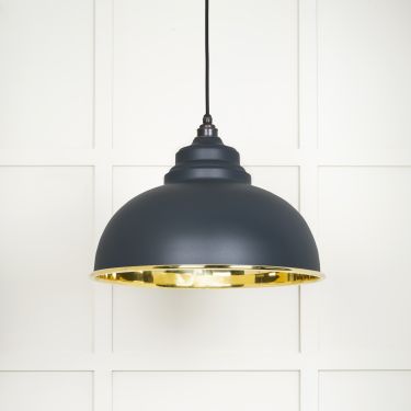 Click Here To Enlarge This Photo Of 49522SO From The Anvil Smooth Brass Harborne Pendant in Soot Smooth Brass