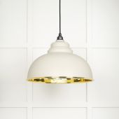 49522TE From The Anvil Smooth Brass Harborne Pendant in Teasel Smooth Brass