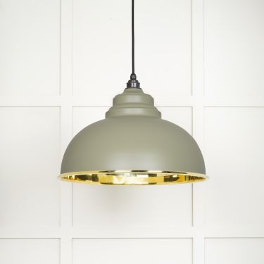 Click Here To Enlarge This Photo Of 49522TU From The Anvil Smooth Brass Harborne Pendant in Tump Smooth Brass