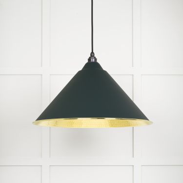 Click Here To Enlarge This Photo Of 49523DI From The Anvil Hammered Brass Hockley Pendant in Dingle Hammered Brass