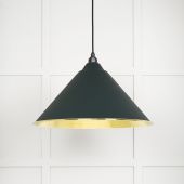 49523DI From The Anvil Hammered Brass Hockley Pendant in Dingle Hammered Brass