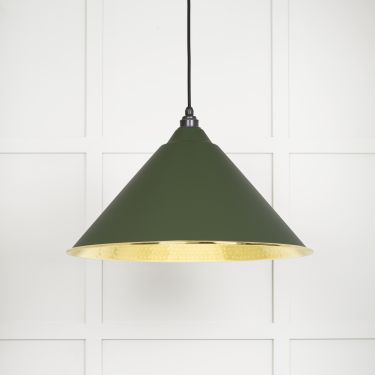 Click Here To Enlarge This Photo Of 49523H From The Anvil Hammered Brass Hockley Pendant in Heath Hammered Brass