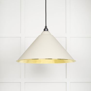 Click Here To Enlarge This Photo Of 49523TE From The Anvil Hammered Brass Hockley Pendant in Teasel Hammered Brass