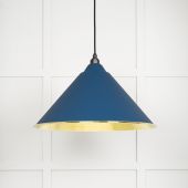 49523U From The Anvil Hammered Brass Hockley Pendant in Upstream Hammered Brass