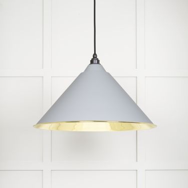 Click Here To Enlarge This Photo Of 49524BI From The Anvil Smooth Brass Hockley Pendant in Birch Smooth Brass
