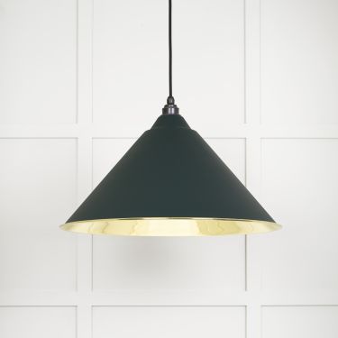 Click Here To Enlarge This Photo Of 49524DI From The Anvil Smooth Brass Hockley Pendant in Dingle Smooth Brass