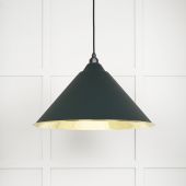 49524DI From The Anvil Smooth Brass Hockley Pendant in Dingle Smooth Brass
