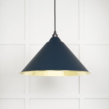Click Here To Enlarge This Photo Of 49524DU From The Anvil Smooth Brass Hockley Pendant in Dusk Smooth Brass