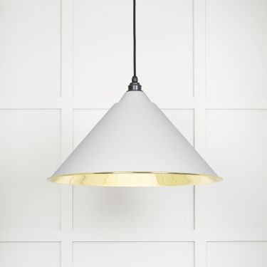 Click Here To Enlarge This Photo Of 49524F From The Anvil Smooth Brass Hockley Pendant in Flock Smooth Brass