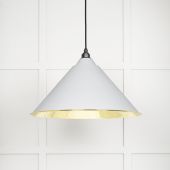 49524F From The Anvil Smooth Brass Hockley Pendant in Flock Smooth Brass