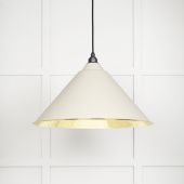 49524TE From The Anvil Smooth Brass Hockley Pendant in Teasel Smooth Brass