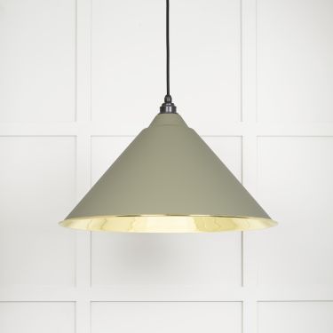 Click Here To Enlarge This Photo Of 49524TU From The Anvil Smooth Brass Hockley Pendant in Tump Smooth Brass