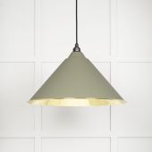 49524TU From The Anvil Smooth Brass Hockley Pendant in Tump Smooth Brass