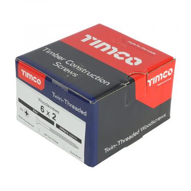 Click Here To Enlarge This Photo Of TIMCO Twin-Threaded Countersunk BZP Woodscrews